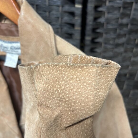 Paris Blues Y2K Brown Genuine Leather Suede Jacket Size 2X - Picture 6 of 10